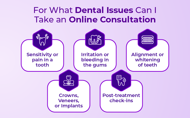 For What Dental Issues Can I Take an Online Consultation