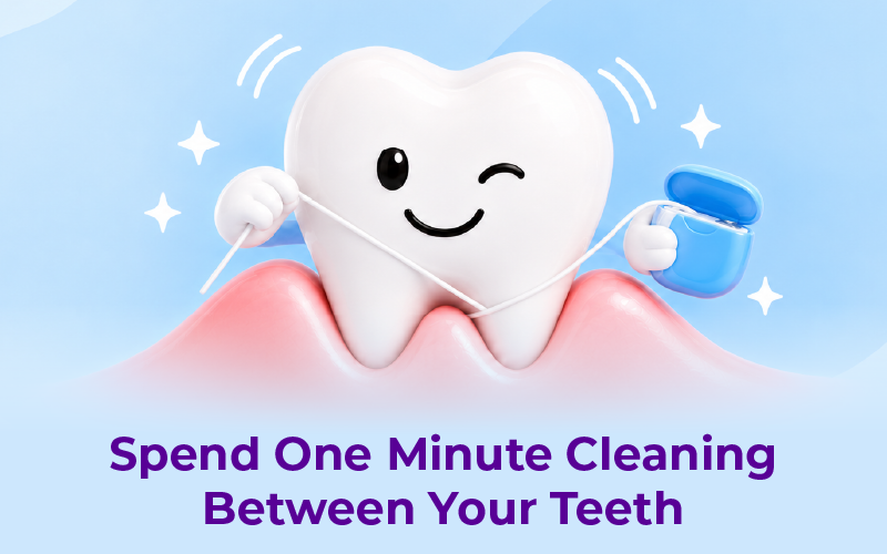 Spend One Minute Cleaning Between Your Teeth